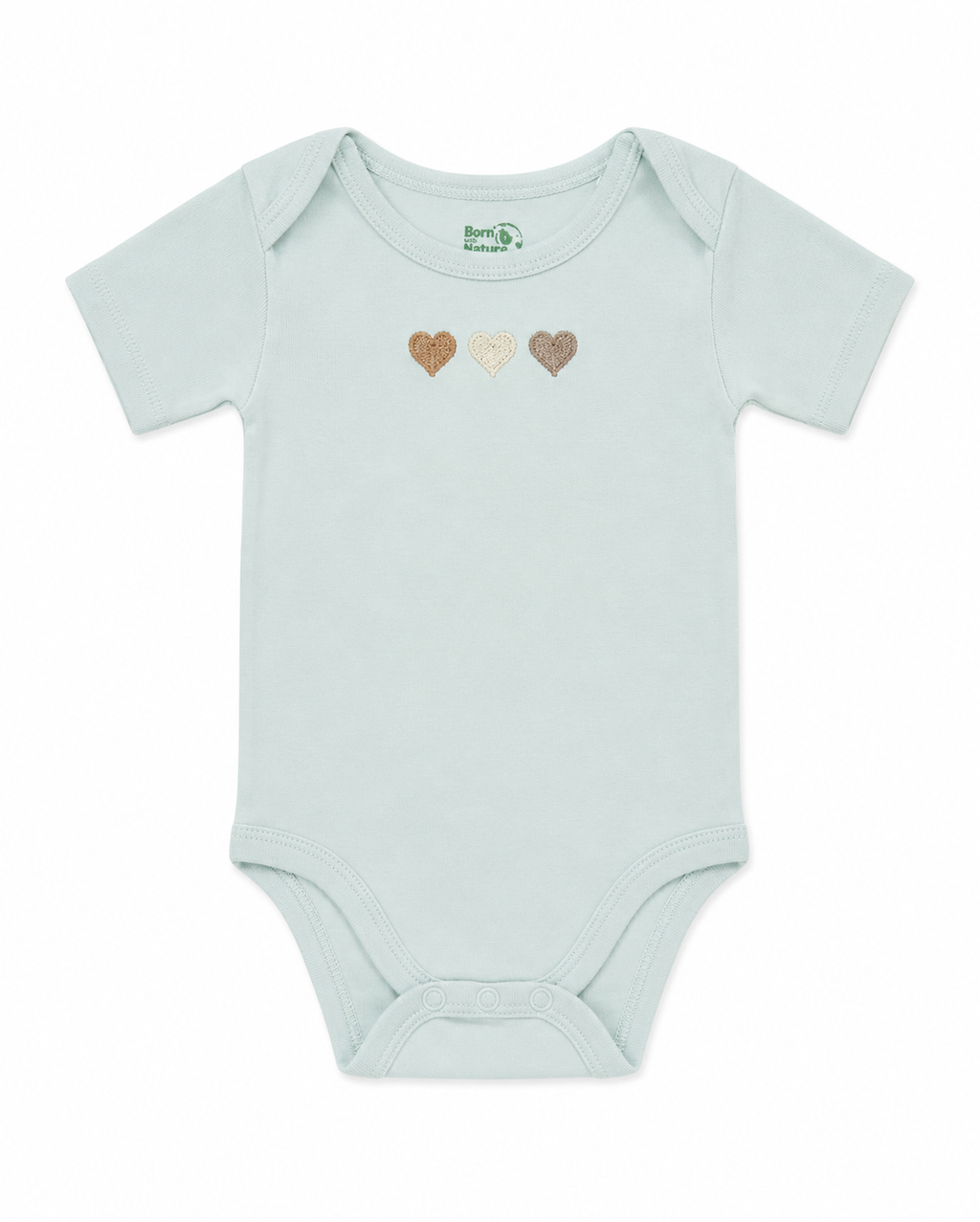 Blue Heart Embroidered Bodysuit