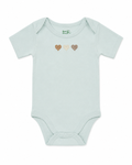 Blue Heart Embroidered Bodysuit