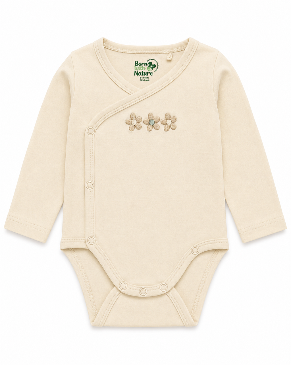 Long Sleeve Kimono Bodysuit – Soft Baby Wrap Onesie for Newborns & Preemies