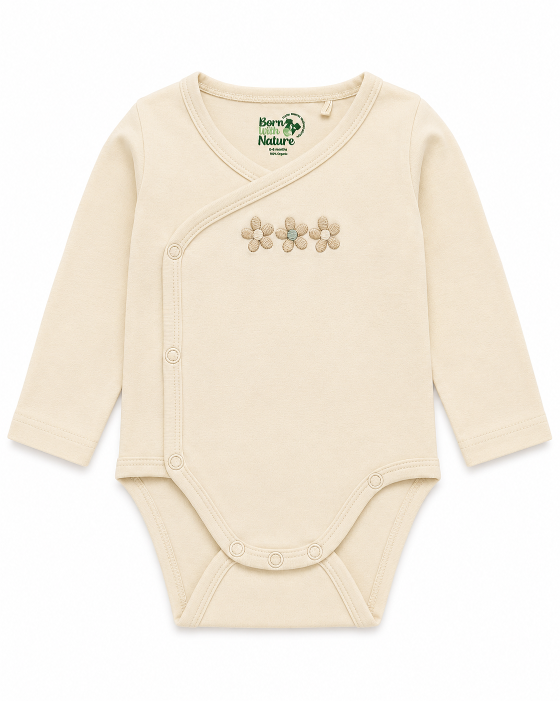 Long Sleeve Kimono Bodysuit – Soft Baby Wrap Onesie for Newborns & Preemies