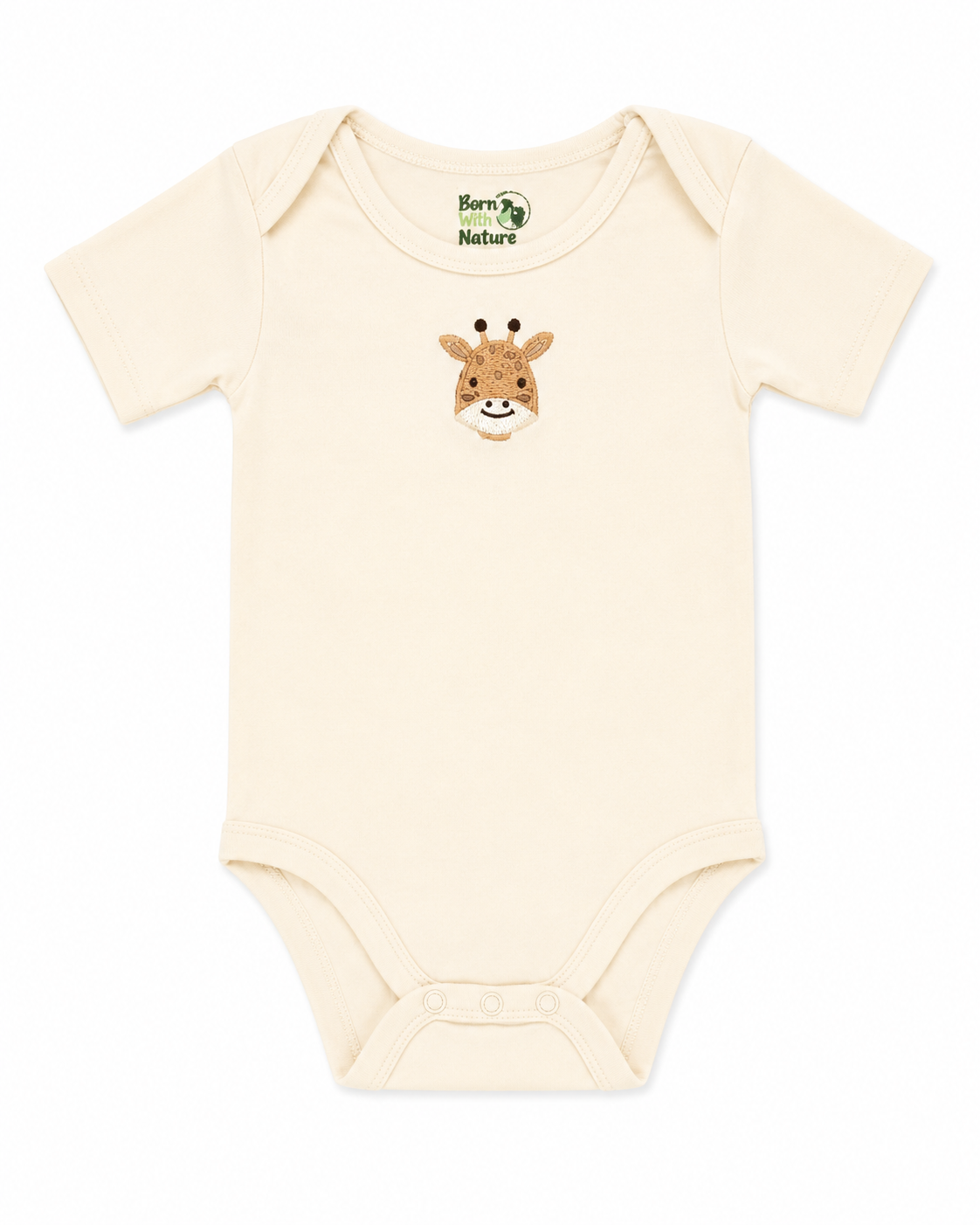 Little Giraffe Embroidered Bamboo Bodysuit