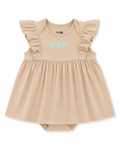 The "Three Flowers" Bamboo Flutter-Sleeve Frock with Bodysuit