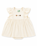 The "Three Hearts" Bamboo Flutter-Sleeve Frock with Bodysuit