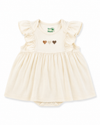 The "Three Hearts" Bamboo Flutter-Sleeve Frock with Bodysuit